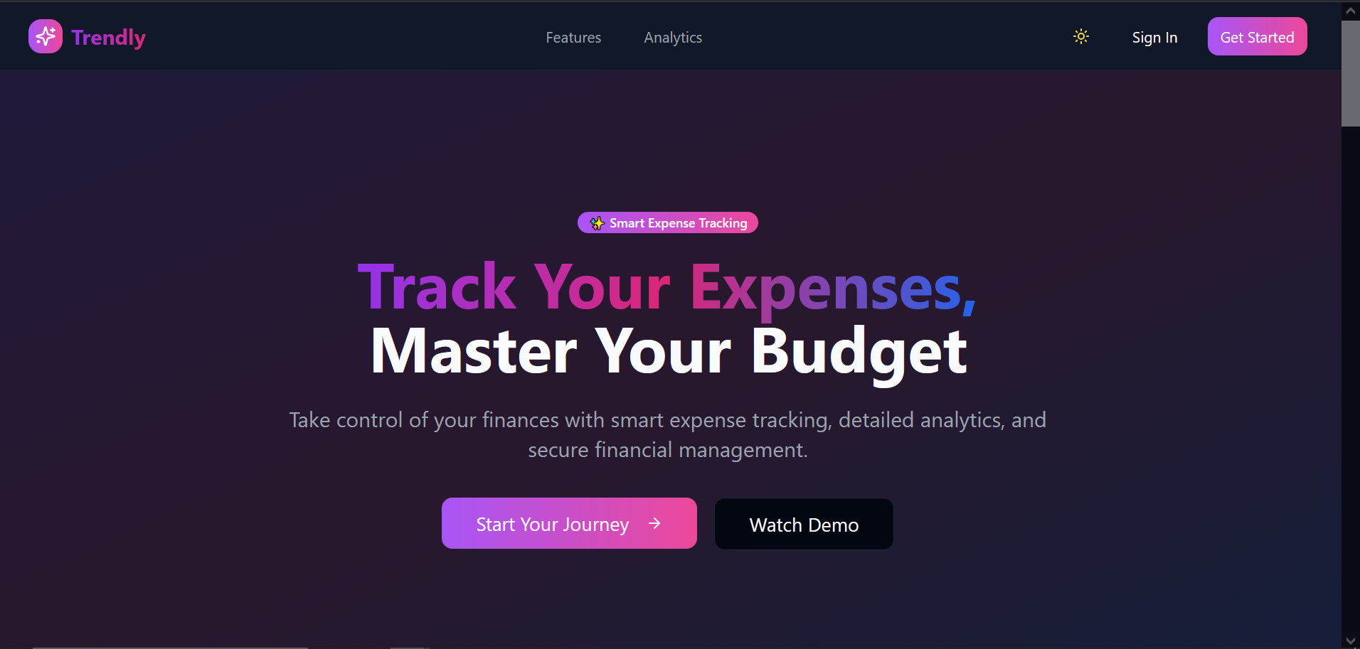 Trendly - Smart Expense Tracker